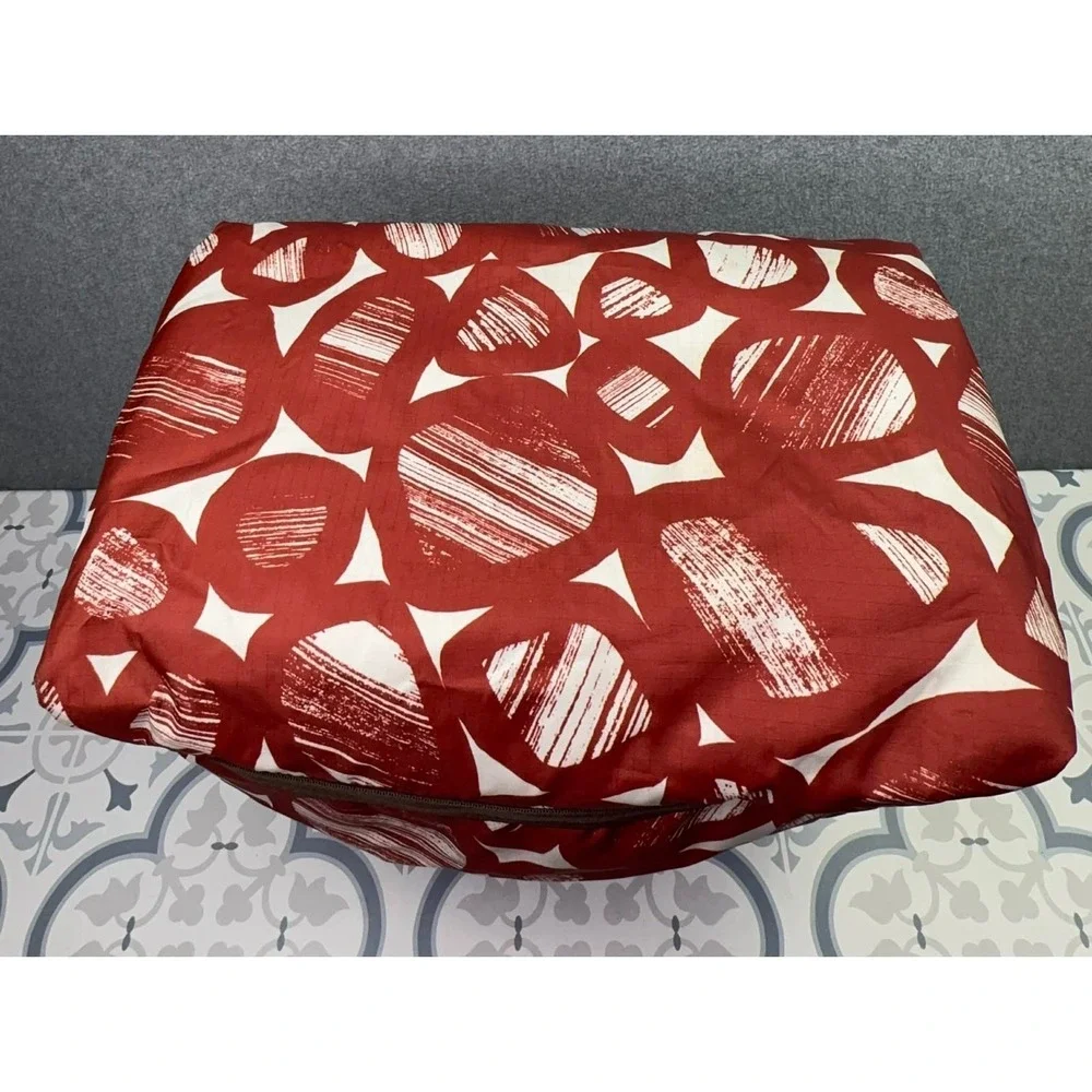 LeSportsac Red Abstract Print Backpack Duffel Bag Travel Weekender Large‎ Zip